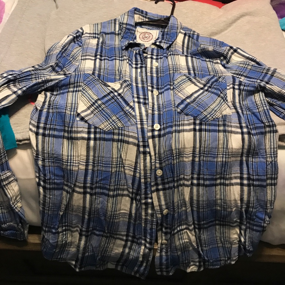 Long sleeve XL plaid tshirt