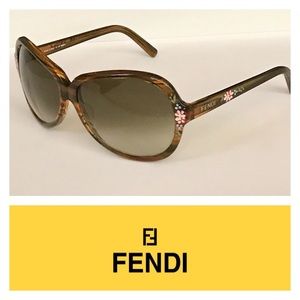 FENDI floral Havana Sunglasses