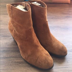 Vince Camuto Chestnut Suede Booties