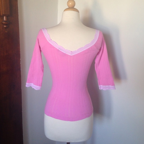 Lovely Mimi & Coco Pink Top with Lace Trim - Picture 5 of 6