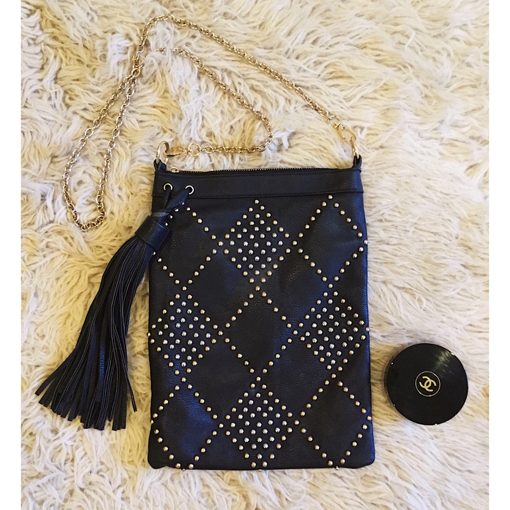 Lionel Studded Crossbody Tassle Handbag
