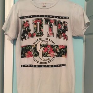White floral A Day To Remember shirt