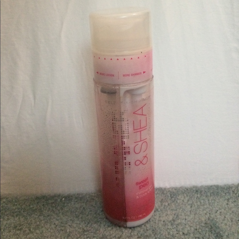B&BW USED sweet pea shimmer gel and body lotion