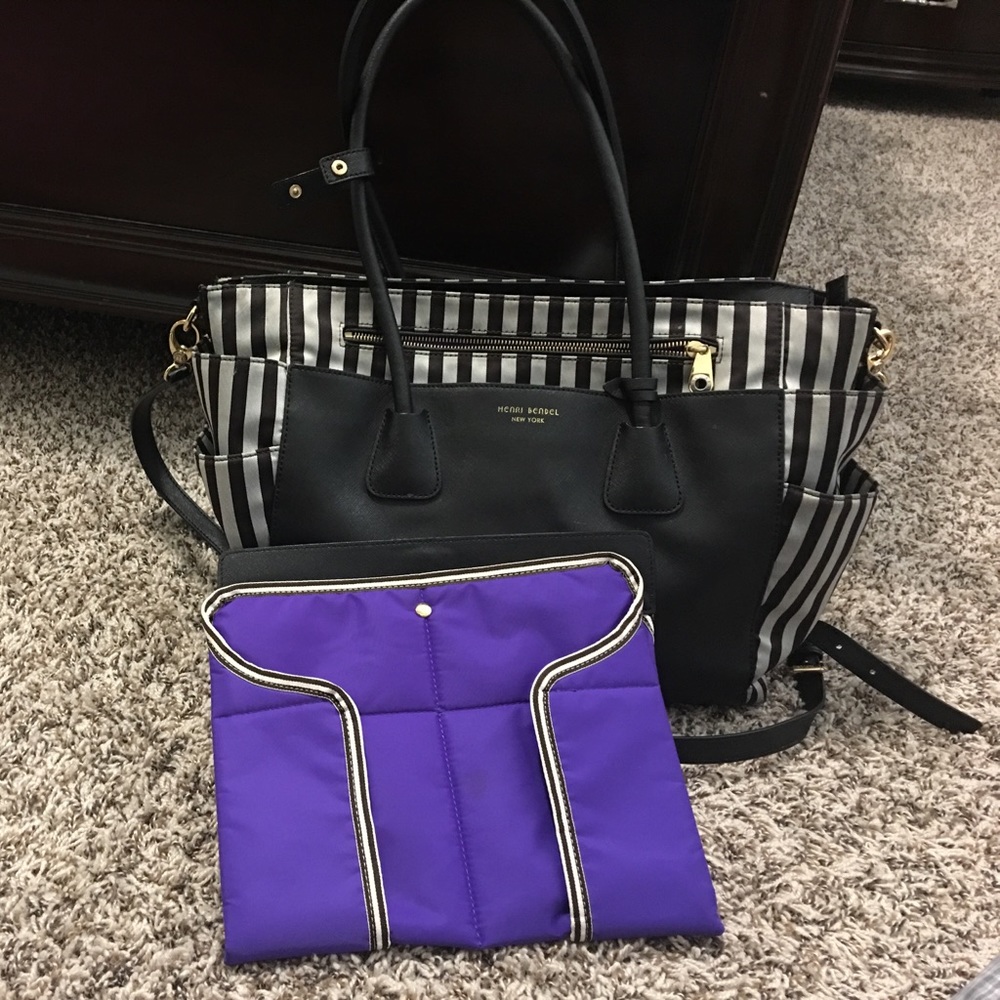 Henri Bendel Diaper bag with changing pad.