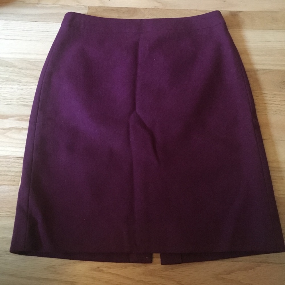 LAST CHANCE! Wine-colored J Crew wool pencil skirt