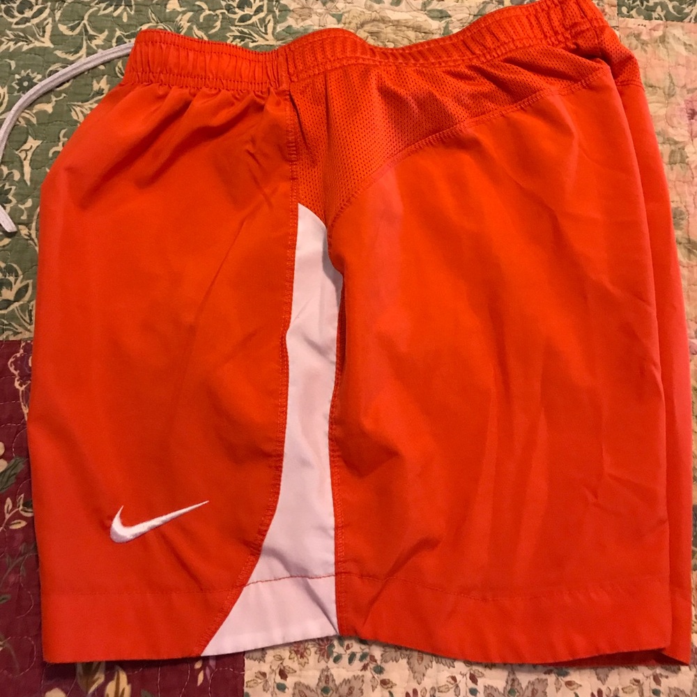 Nike Burnt Orange Dri-Fit soccer shorts