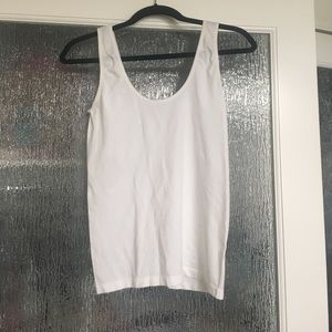 White Scoop Neck Tank