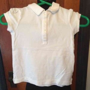 Lands End Kid's White Button down polo