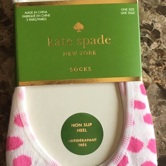 New Kate Spade Socks Liners Sock Set 3 Pairs White - Picture 2 of 5