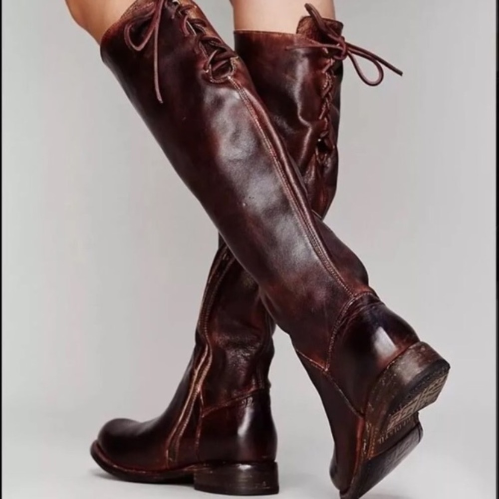 Bed Stu Manchester Teak Glaze Lace Up Riding Boot