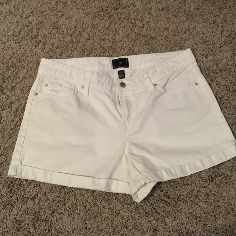 White Gap Jean Shorts