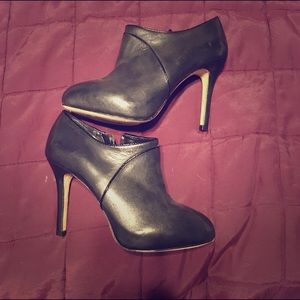 Black Leather Booties