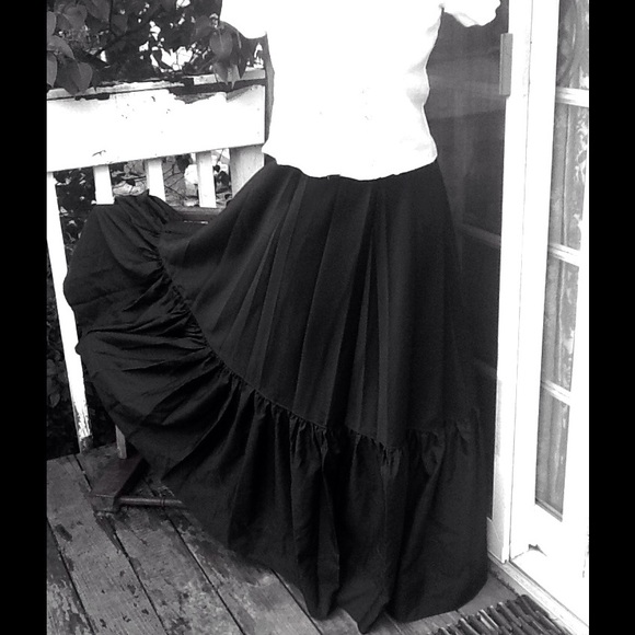 VTG Peasant Boho Festival Full Swing Maxi Skirt - Picture 2 of 6