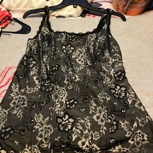 Black & white corset shirt