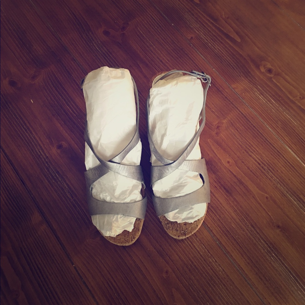 Donald J. Pliner silver wedges