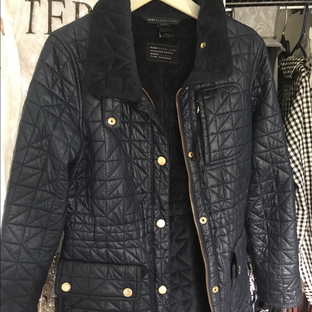 Marc Jacobs Normandy Blue Quilted Puffer Jacket