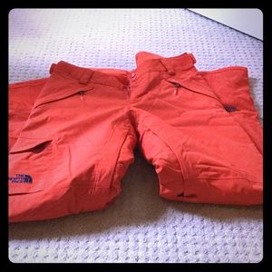 The North Face " HyVent" Orange Snowboard Pants