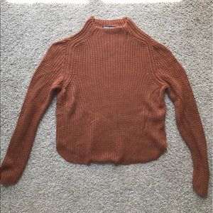 American Apparel Burnt Orange Mock Neck Sweater