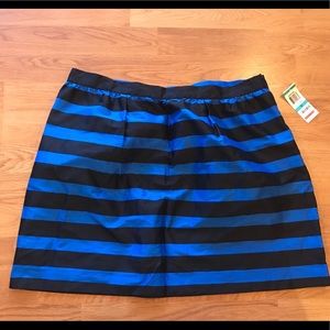 INC Romantique black and blue striped skirt