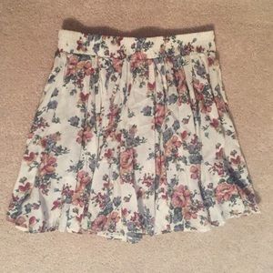 Brandy Melville Floral Skater Skirt