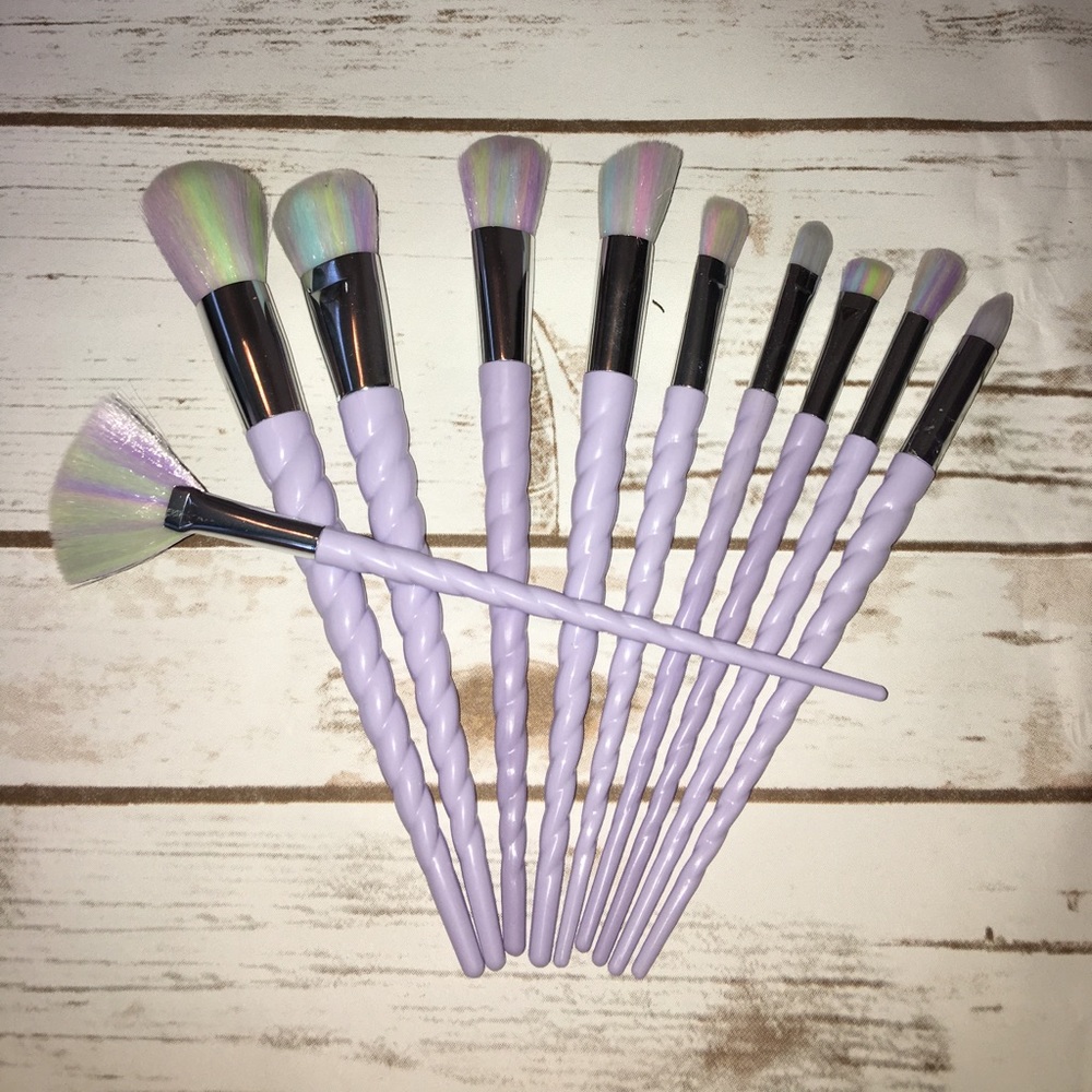 NEW Rainbow Unicorn Makeup Brushes Set of Ten 🦄