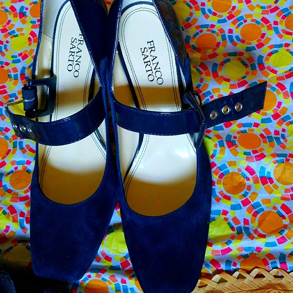 Vintage Leather square-toed heels