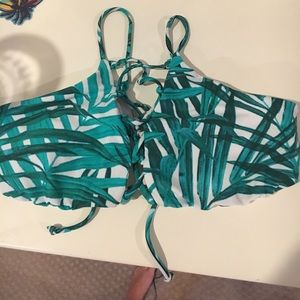 LA hearts palm print bikini top