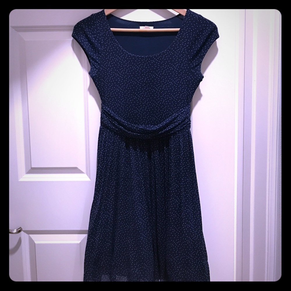 Navy blue mesh dress by Weston for Anthropologie