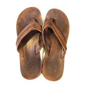 Reef leather flip flops