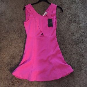 JOA pink dress with cutout detail
