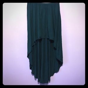 Dramatic high-low cotton skirt