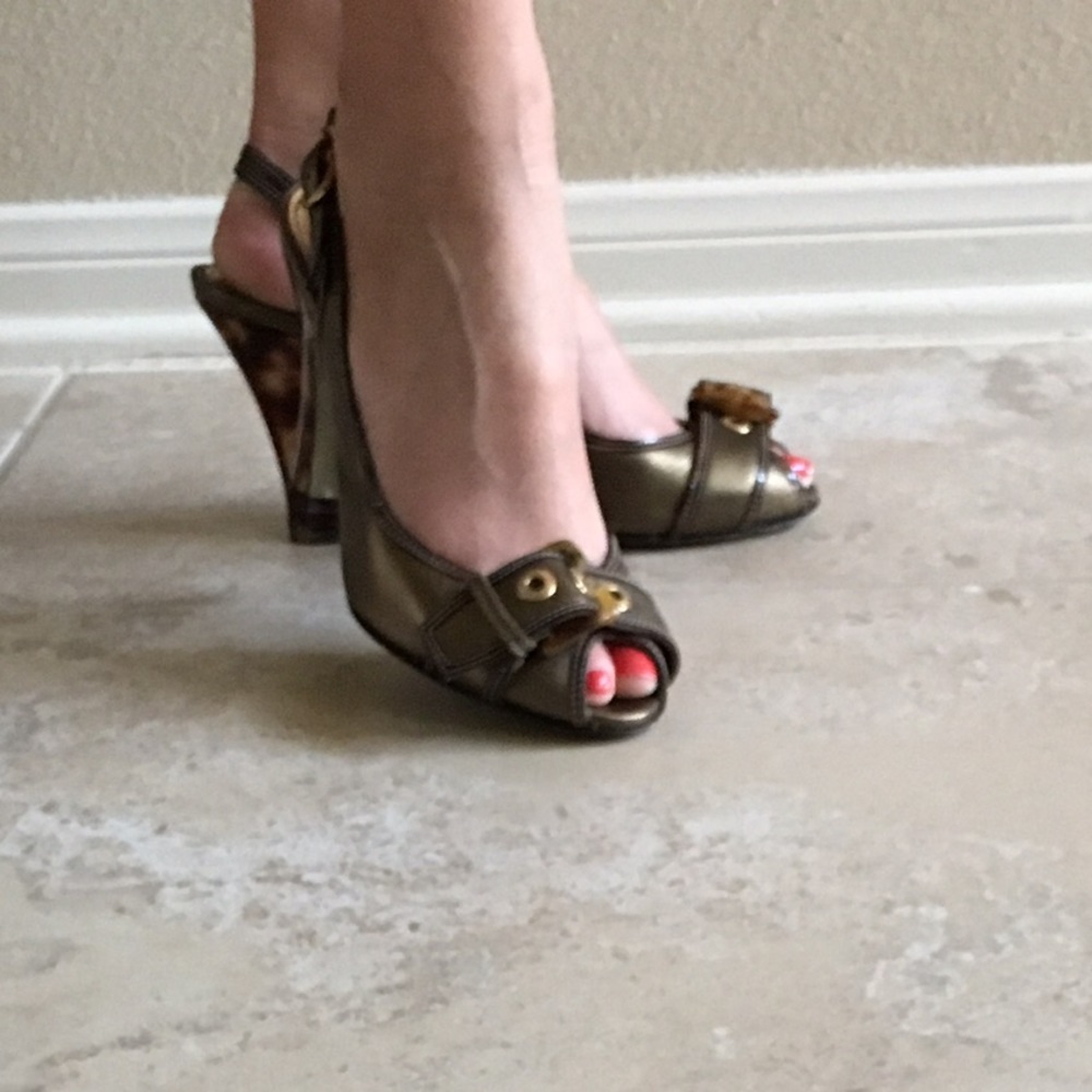 Dolce & Gabbana peep toe sling back