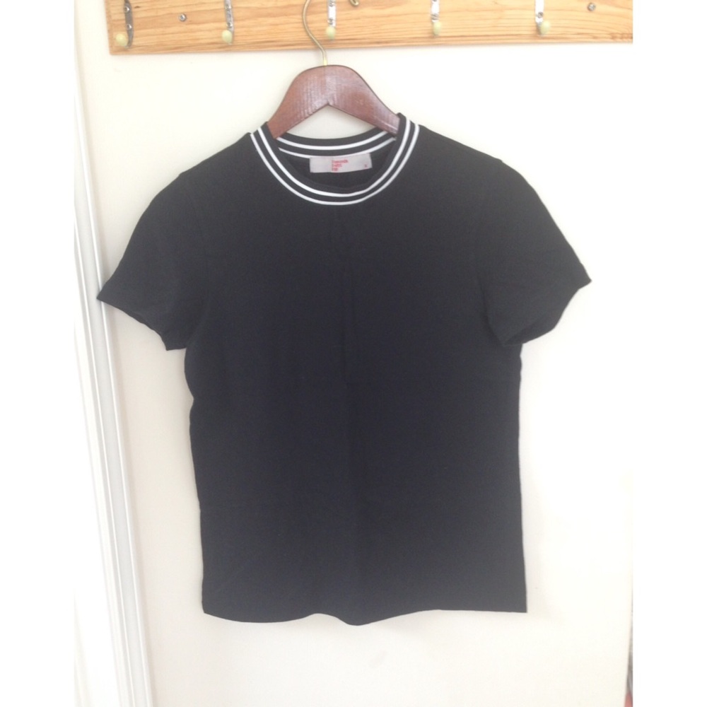 Black shirt with trim