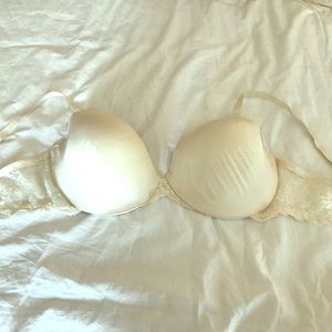 Victoria's Secret angel full coverage bra cream