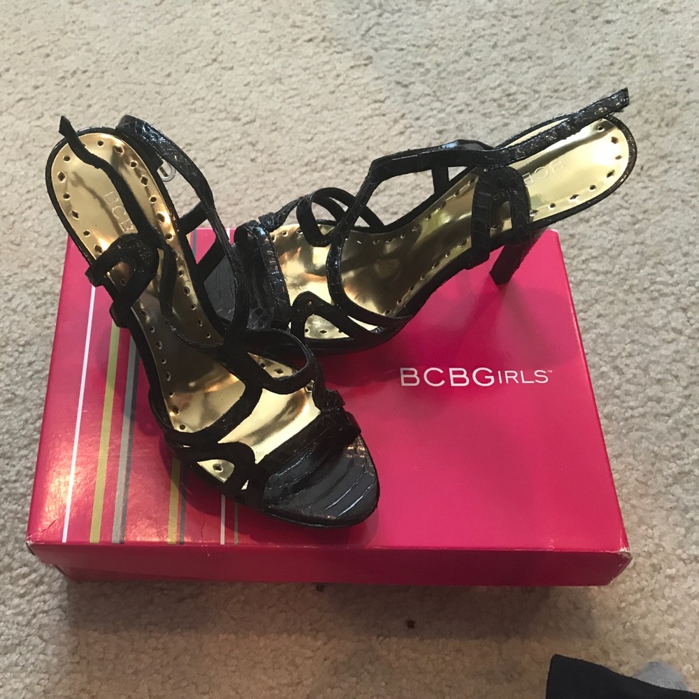BCBGirls Snake Platform Sandals