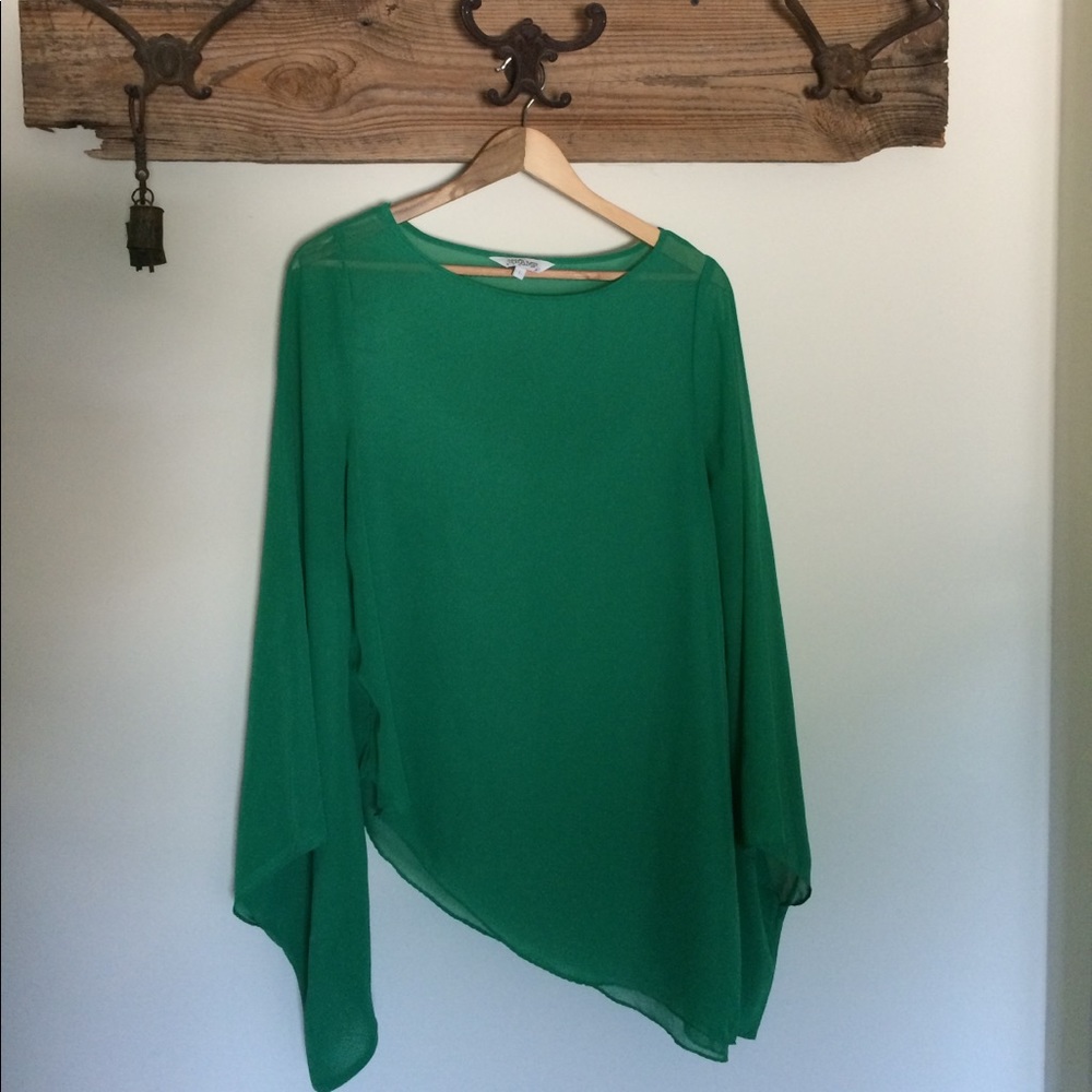 Green Asymmetrical Tonic Top