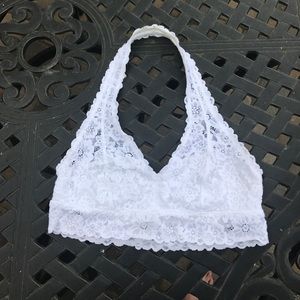 Aerie Halter Bralette White