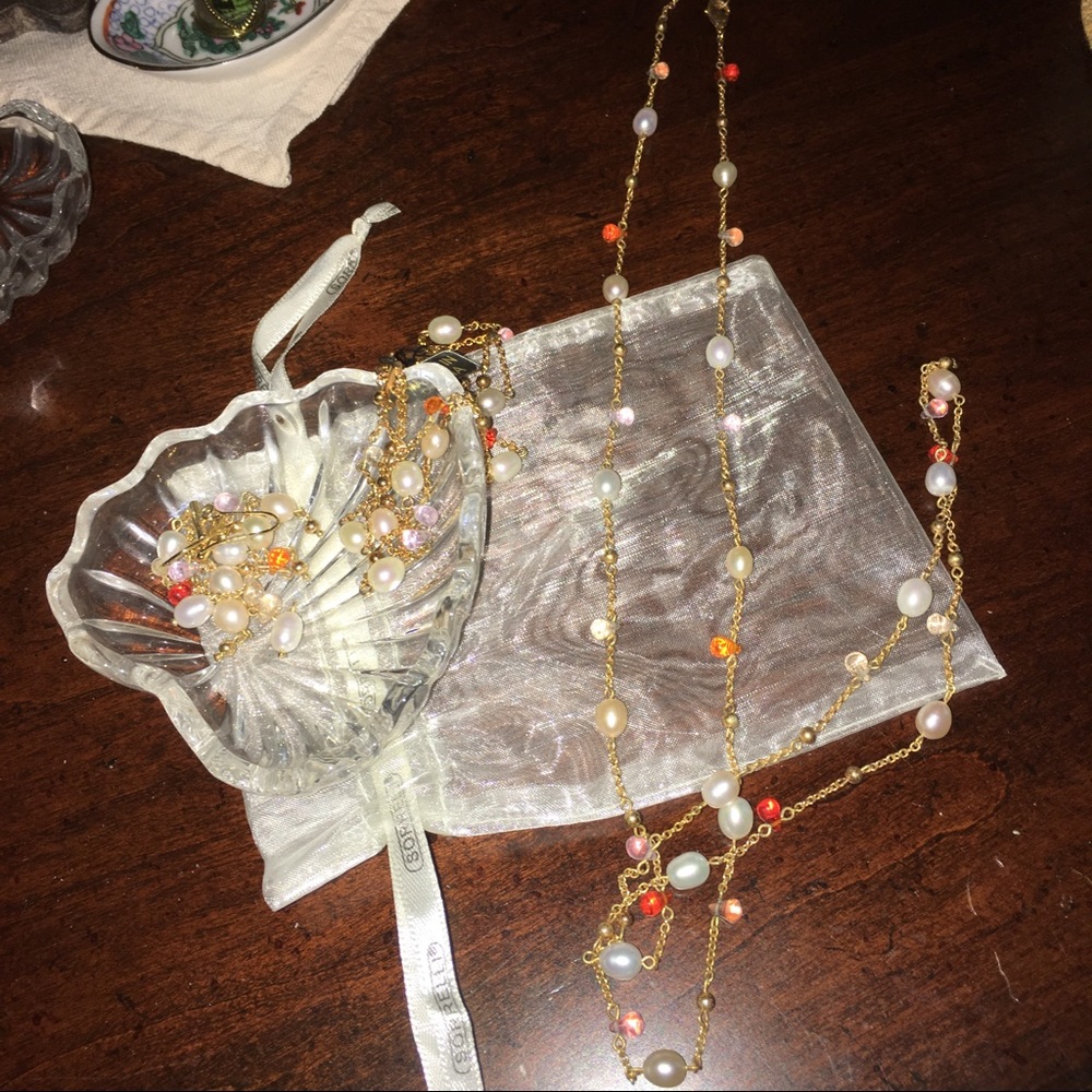 MARK DOWN-Chandelier earrings, bracelet &necklace
