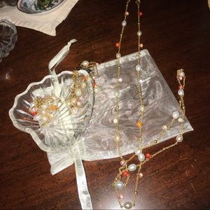 MARK DOWN-Chandelier earrings, bracelet &necklace