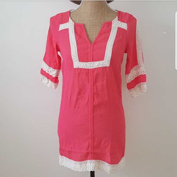 L*Space Victoria Crochet Cover-up Tunic dress - Picture 2 of 5