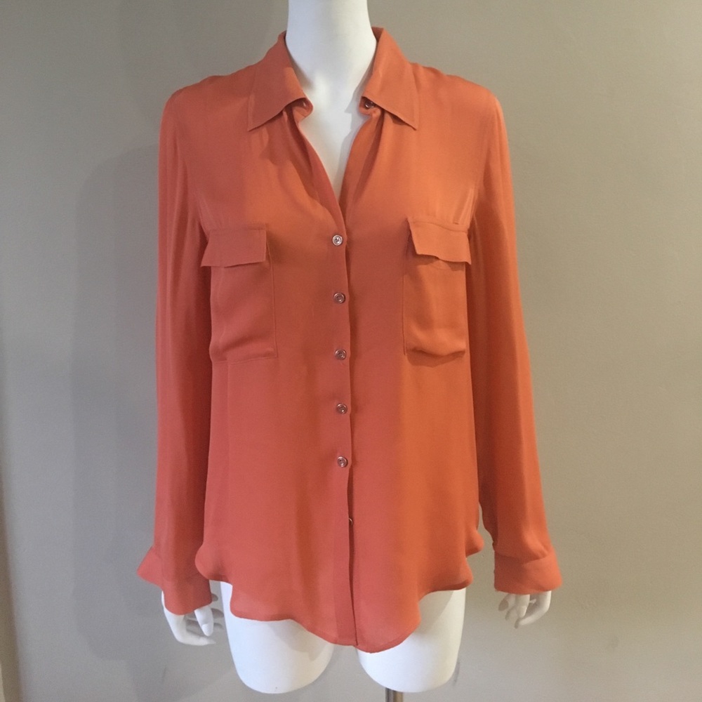 L'agence Coral silk blouse