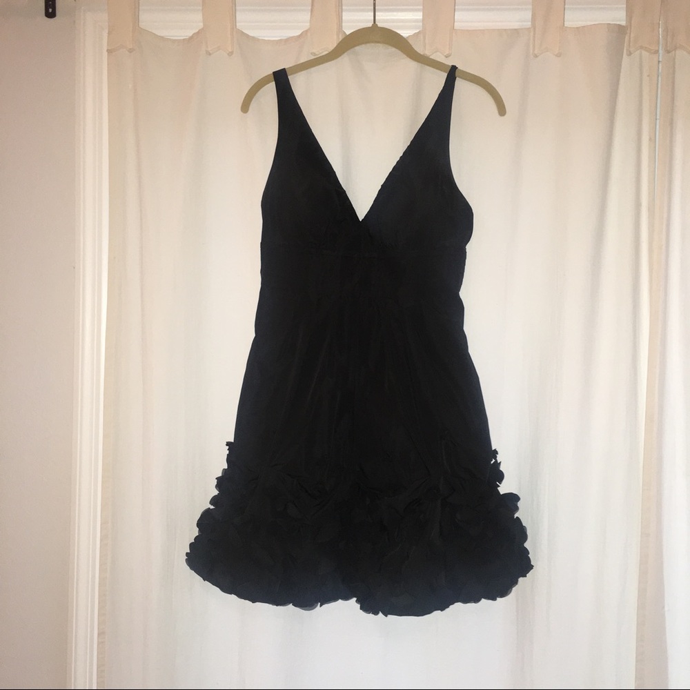 BCBG black backless dress