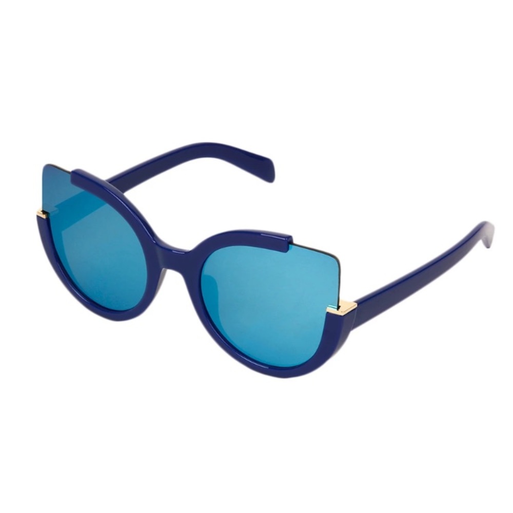 Blue cat eye sunnies with gold detail