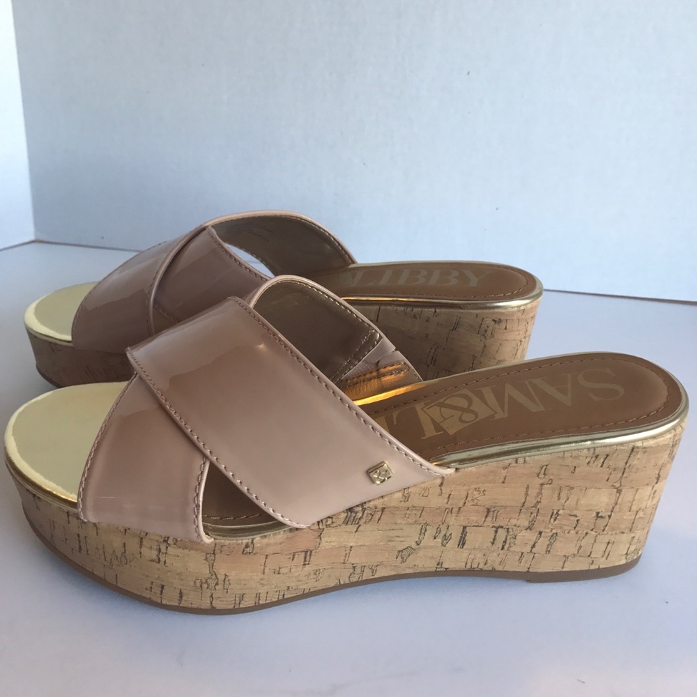NWOT! Sam&Libby Wedge Cork Slip on