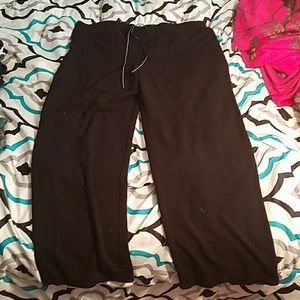 Black pajama bottoms