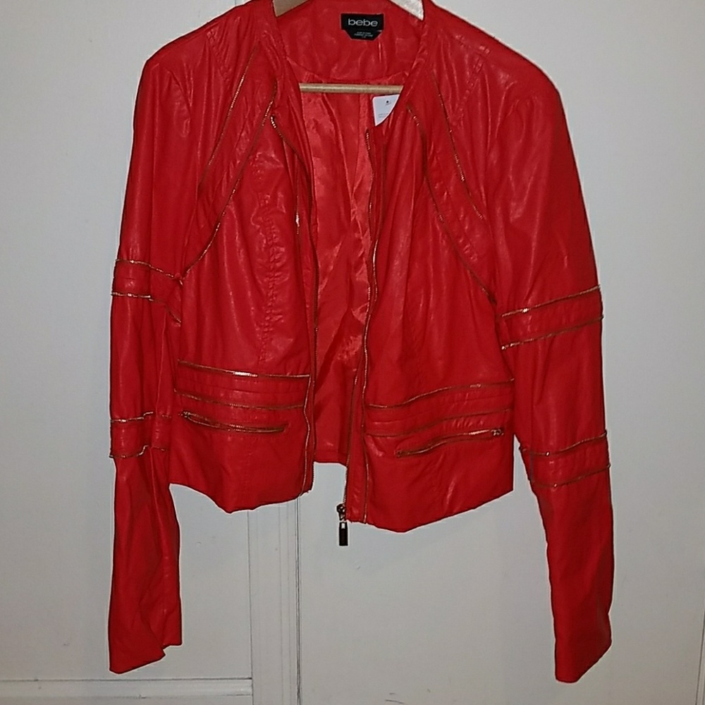 Brand new bebe zipper detail jacket
