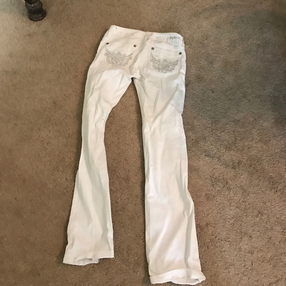 Guess white jeans straight leg size 27
