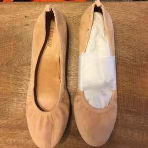 JCrew Anya suede flats *saddle* size 7