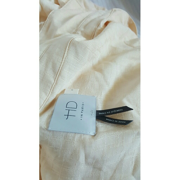 NWOT Anthropologie HD PARIS Carmina drawstring peach shirt dress - Picture 3 of 7