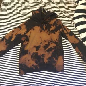 Black bleached hoodie